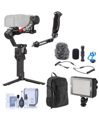 RS 4, Bundle with Sling Handle, On-Camera LED Light, Shotgun Microphone and Backpack