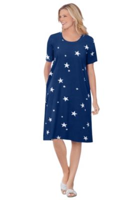 Women's Plus Size Perfect Short-Sleeve Crewneck Tee Dress