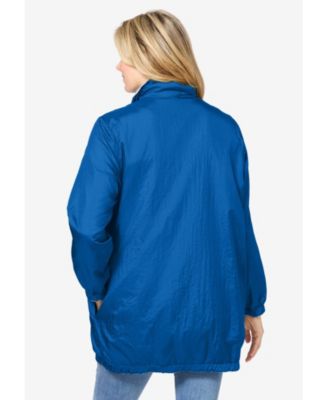 Plus Size Fleece Nylon Reversible Jacket