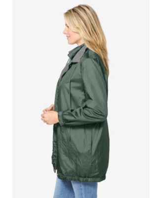 Plus Size Fleece Nylon Reversible Jacket