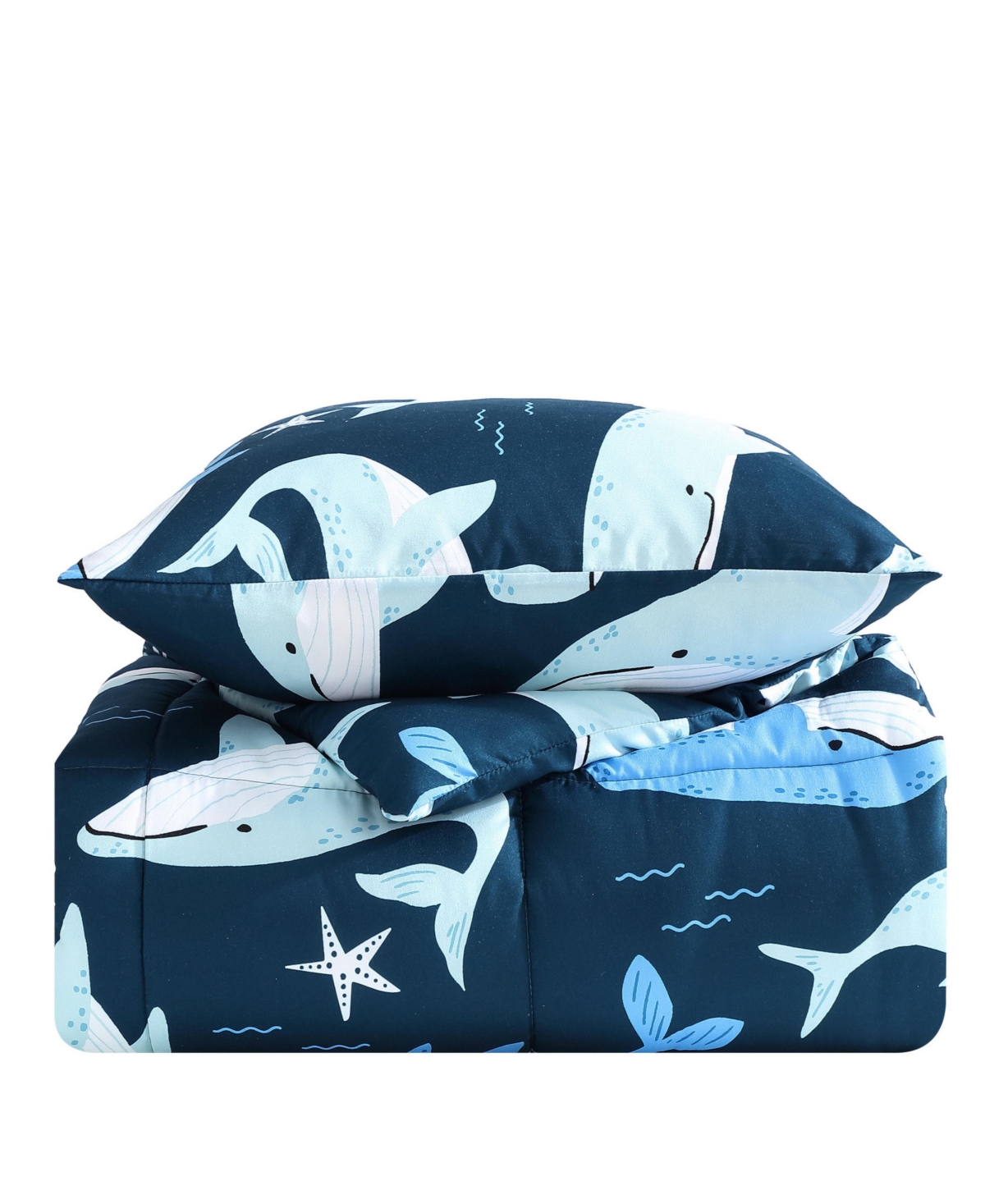 Nautica Finnian Whales Microfiber 4-Pc. Comforter Set, Full/Queen