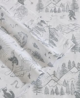 Big Foot Hiking Trip Microfiber 3-Pc. Sheet Set, Twin XL