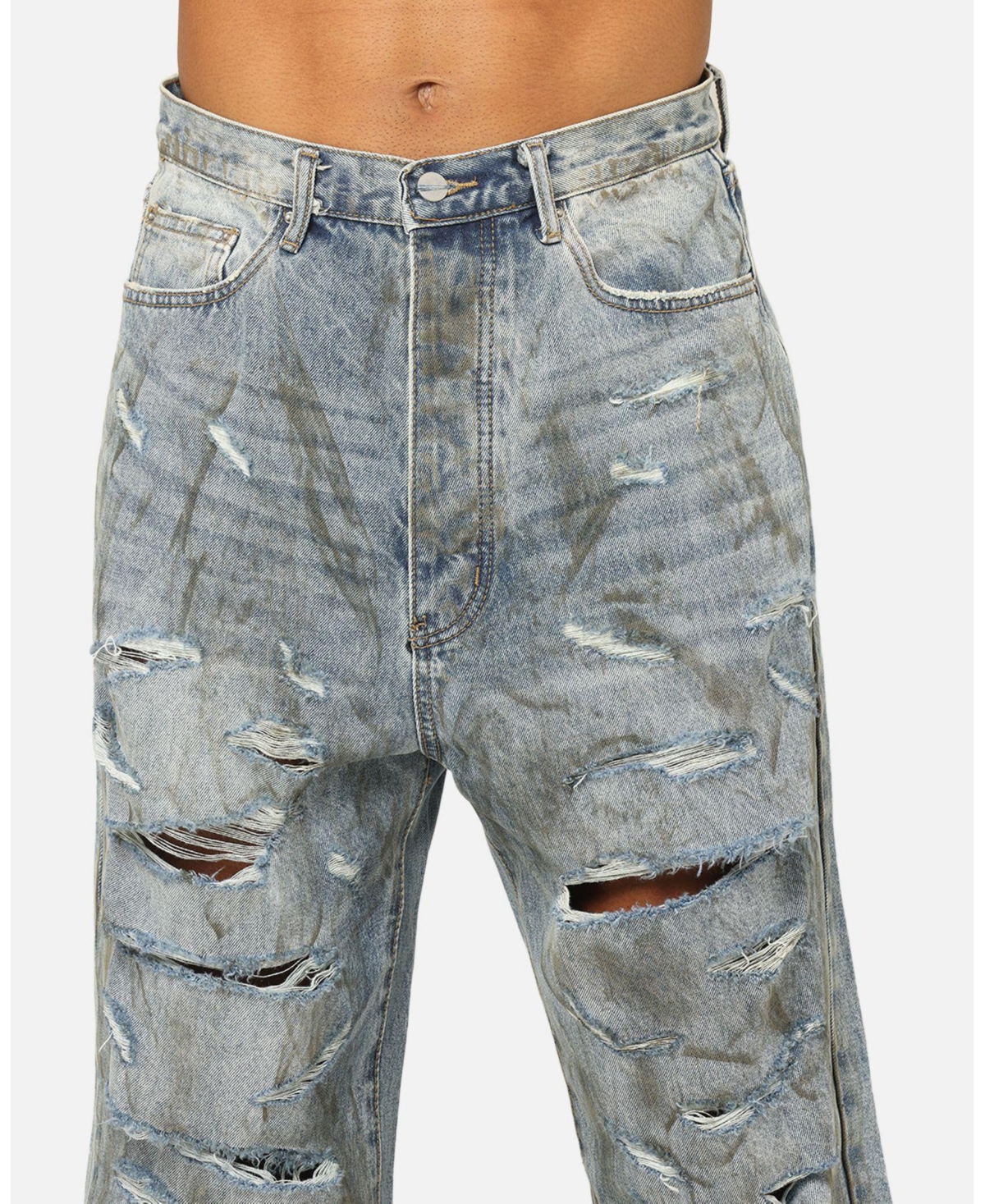 Loiter Men's Ultra Baggy Thrashed Denim