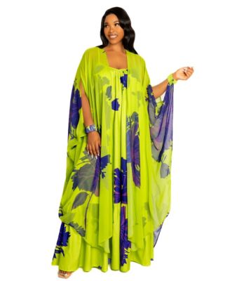 Women's Floral Voluminous Maxi Dress