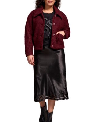 TRIBAL - Women's Soft Boucl&eacute; Button-Front Jacket