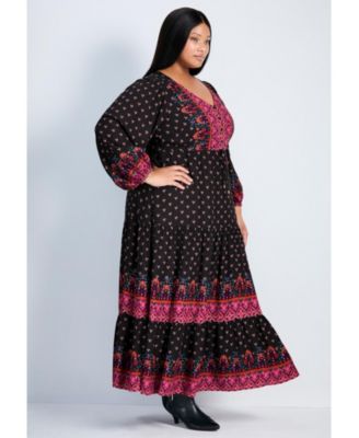 Women's Plus Size Ellery Long Sleeve Maxi Dress