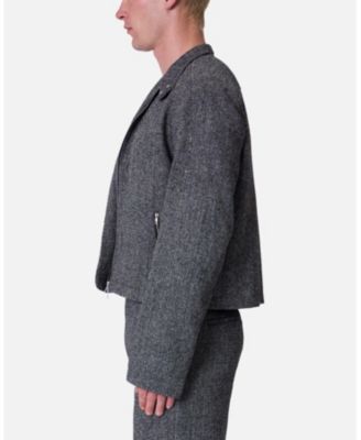 Men's Tweed Mod Jacket, Tailored Fit, Textured Tweed Fabric, Button Closure, Classic Collar, Stylish Outerwear