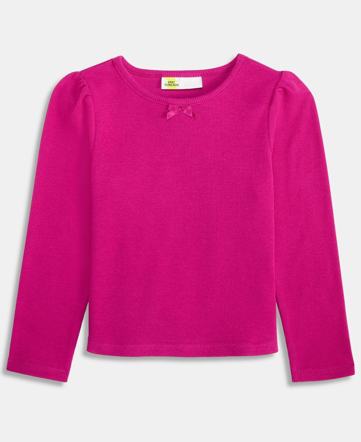 Epic Threads Girls Toddler 2T-4T Ribbed Puff-Sleeve T-Shirt, Macy's Exclusive