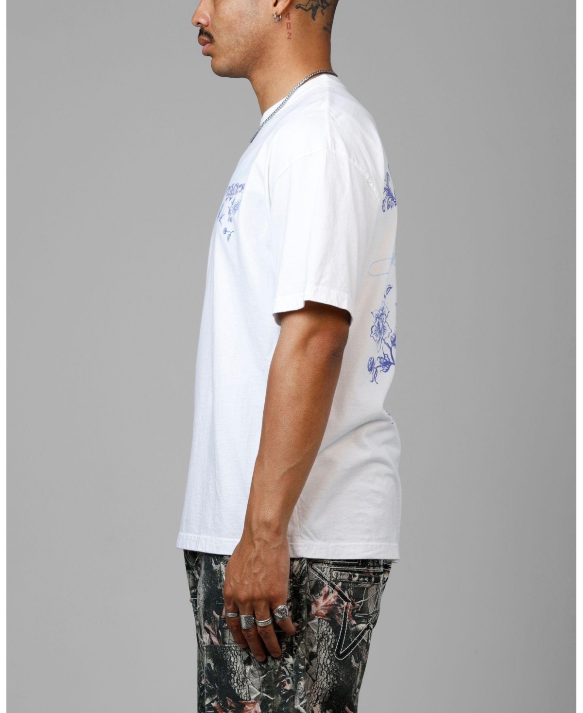 Loiter Men's Fine China Heavyweight Tee, Oversized Fit, Premium Cotton, Bold Graphic Print, Crew Neck, Streetwear T-Shirt