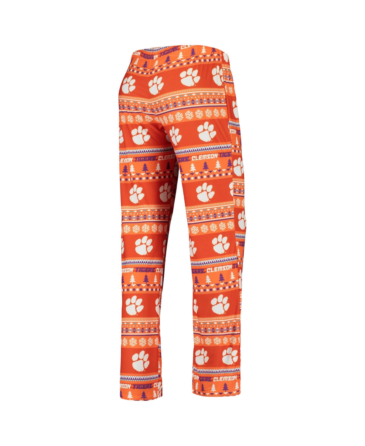 Concepts Sport Women's 2-piece Orange Clemson Tigers Holiday Long Sleeve Top And Pants Sleep Set In Orange