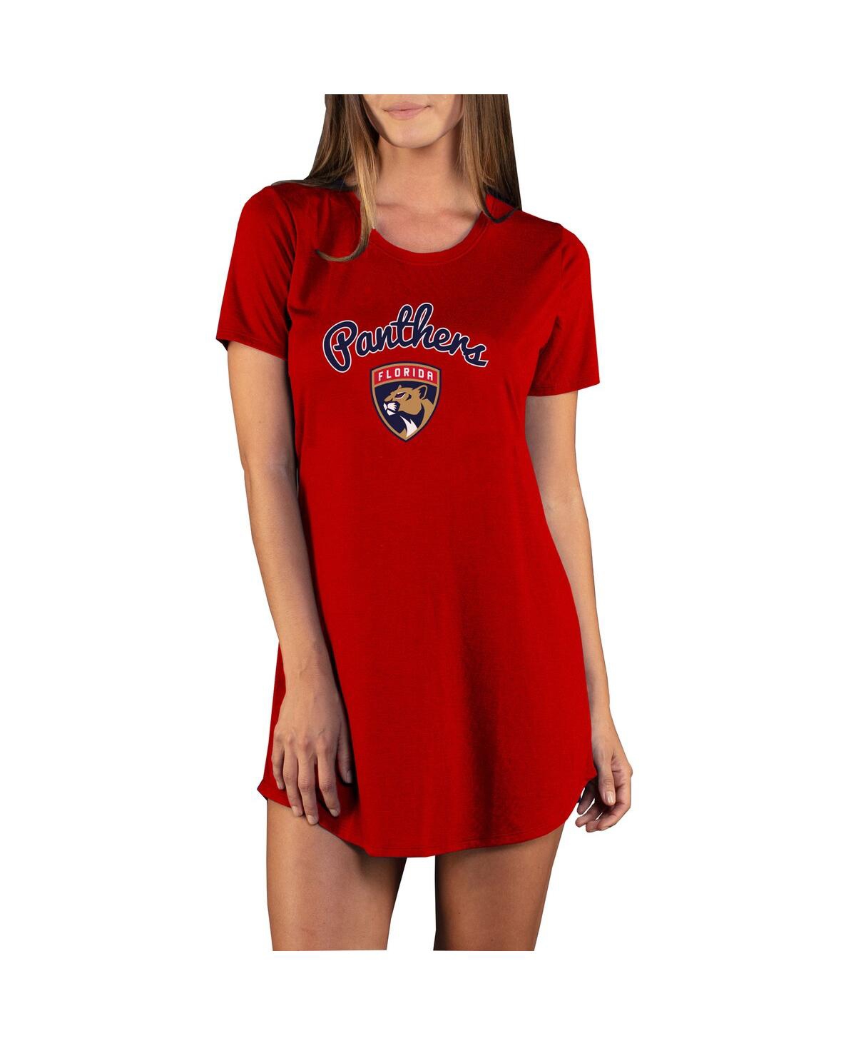 Concepts Sport Women's Red Florida Panthers Marathon Knit Nightshirt