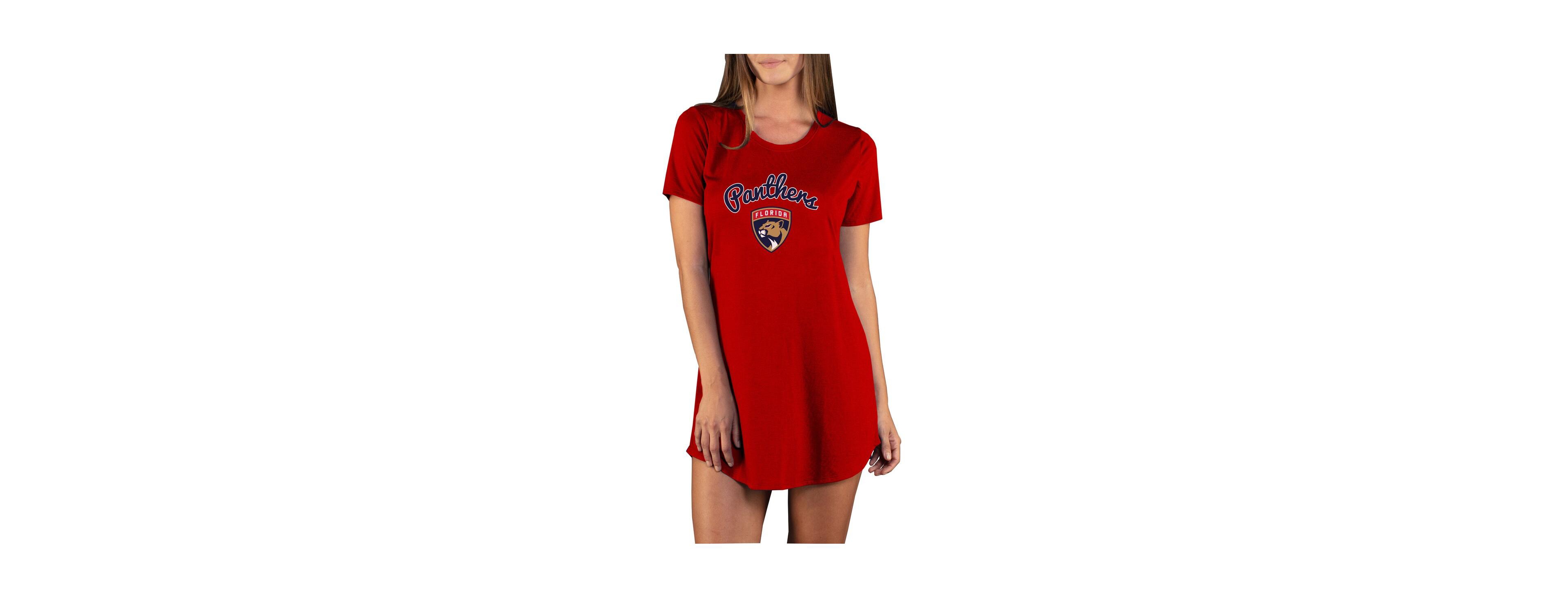 Concepts Sport Women's Red Florida Panthers Marathon Knit Nightshirt