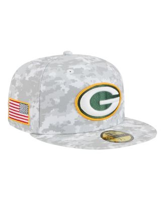 New Era - Men's White Green Bay Packers 2025 Salute to Service Fan Pack 59FIFTY Fitted Hat