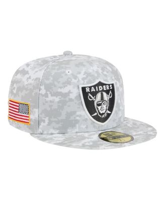 New Era - Men's White Las Vegas Raiders 2025 Salute to Service Fan Pack 59FIFTY Fitted Hat
