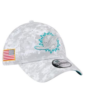 New Era - Men's White Miami Dolphins 2025 Salute to Service Digital Camo Fan Pack 39THIRTY Flex Hat