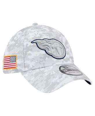 New Era - Men's White Tennessee Titans 2025 Salute to Service Digital Camo Fan Pack 39THIRTY Flex Hat