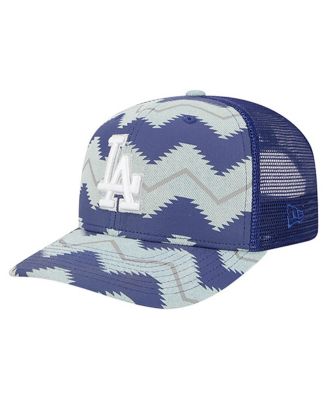 New Era - Men's Denim/Royal Los Angeles Dodgers Aztec Denim 9SEVENTY Adjustable Hat