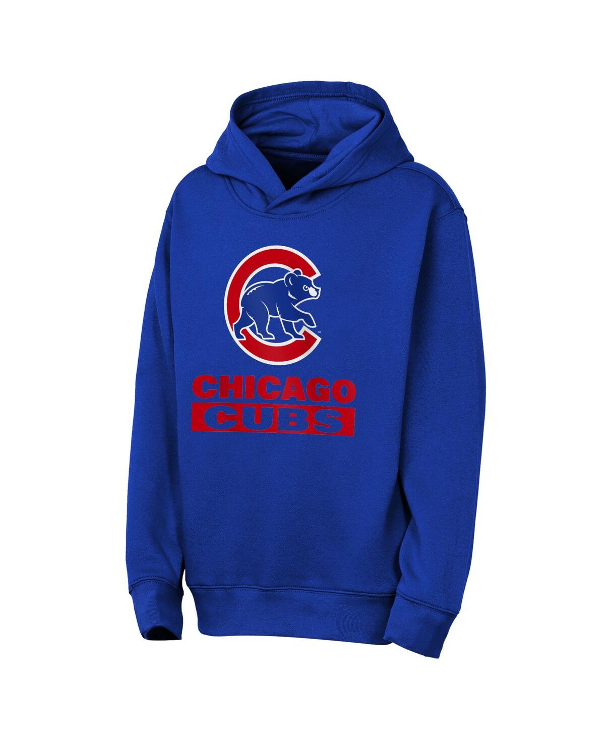 Outerstuff Big Boys and Girls Rush Blue Chicago Cubs Back to Basics Hoodie