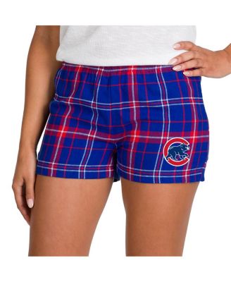 Concepts Sport - Women's Royal/Red Chicago Cubs Ultimate Flannel Shorts