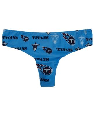 Women's Light Blue Tennessee Titans Mosaic All Over Print Thong