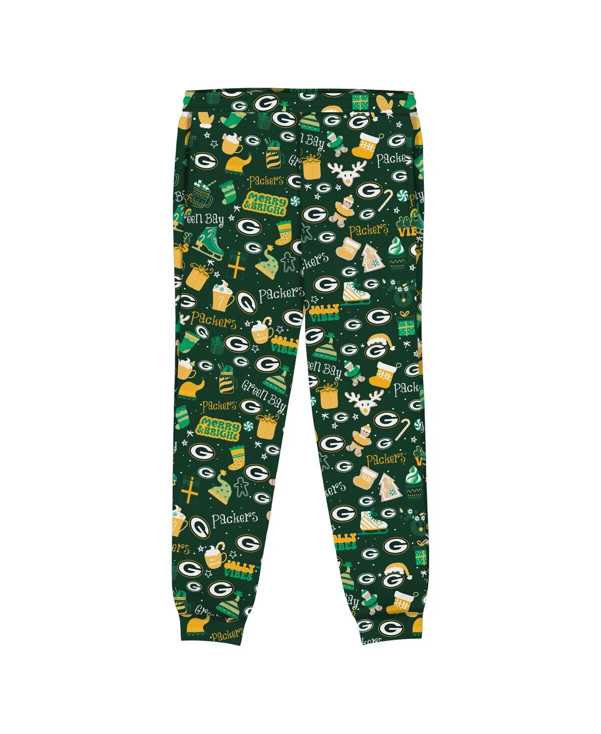 Outerstuff Toddler Green Bay Packers Chestnut Holiday Sleep Set In Green