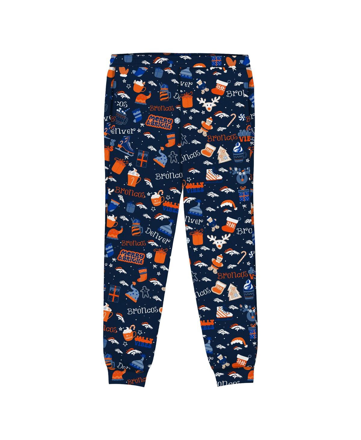 Outerstuff Toddler Navy Denver Broncos Chestnut Holiday Sleep Set
