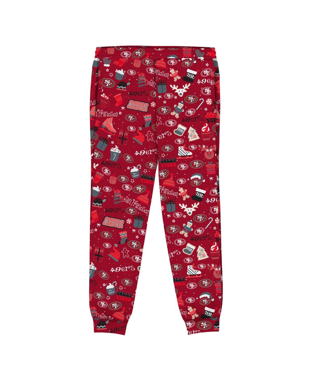 Outerstuff Toddler Scarlet San Francisco 49ers Chestnut Holiday Sleep Set