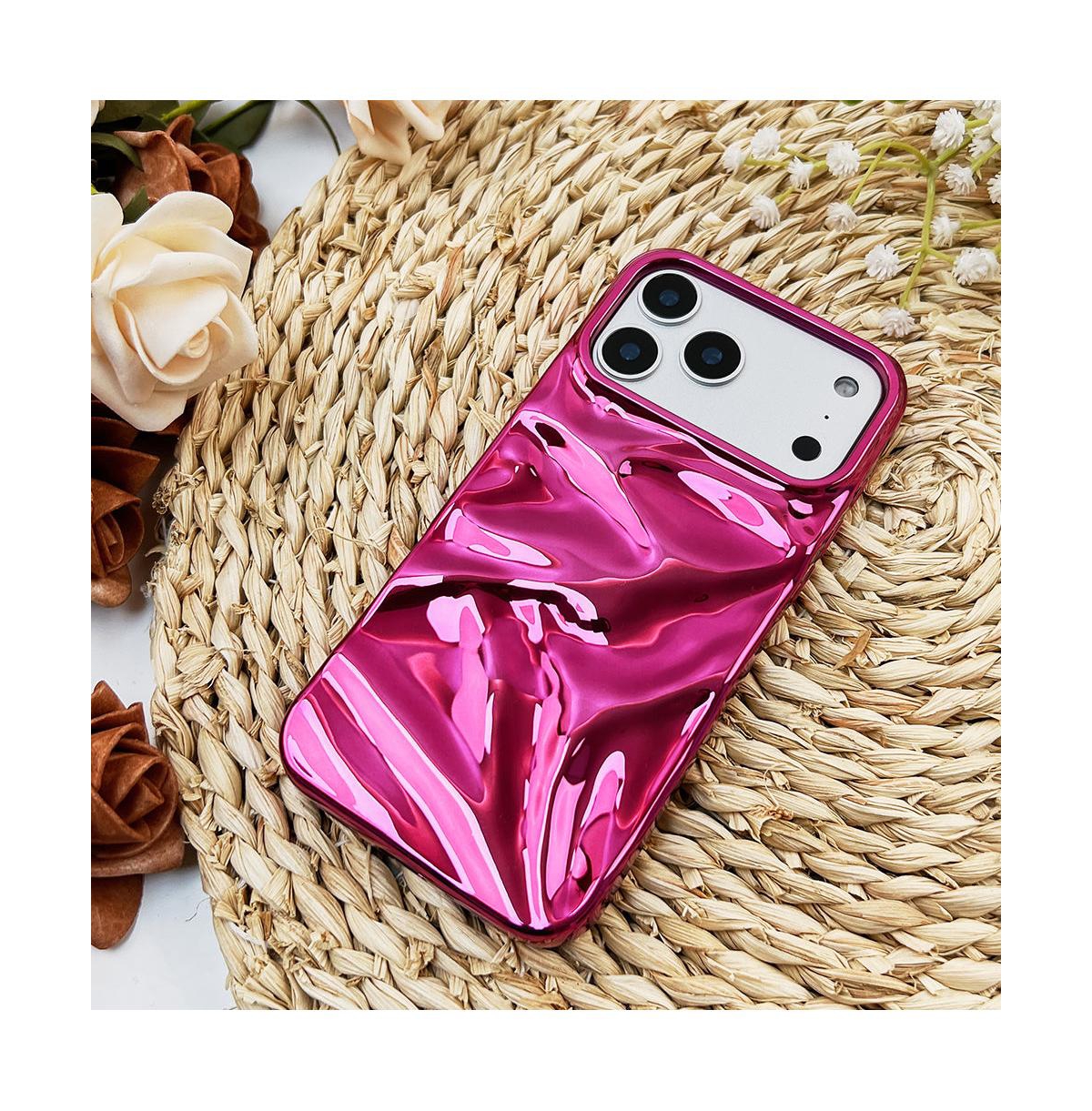 Auramma Fuchsia Crinkles iPhone17 Pro Case