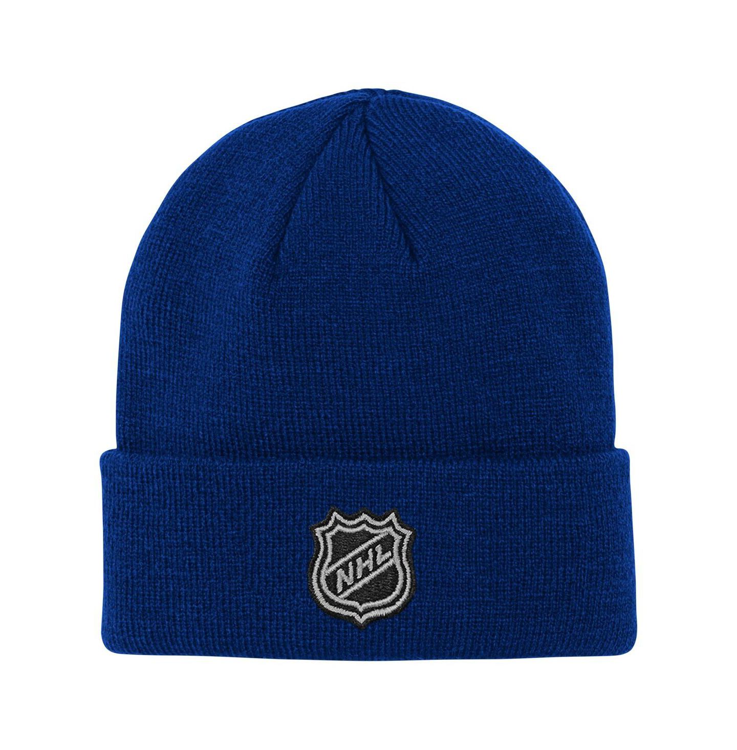 Детская шапка Outerstuff Blue Toronto Maple Leaf's 2.0 Essential Cuffed Knit Hat — фото 2