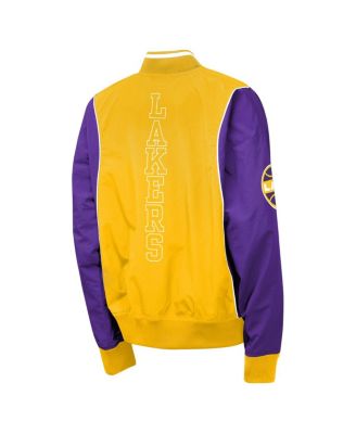 Big Boys and Girls Gold/Purple Los Angeles Lakers Two-Pointer Full-Zip Windbreaker