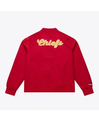 Women's Red Kansas City Chiefs Full-Snap Satin Jacket