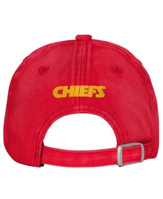 Big Girls Red Kansas City Chiefs Gridiron Adjustable Hat
