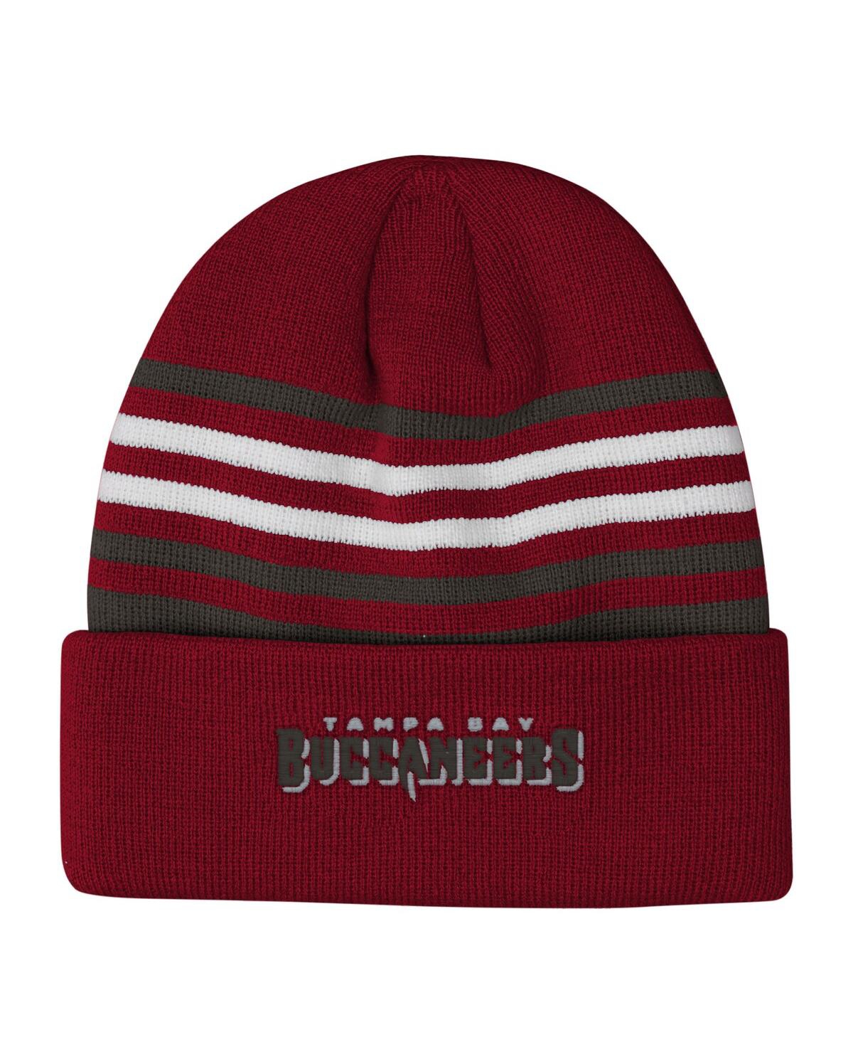 Outerstuff Big Boys and Girls Red Tampa Bay Buccaneers Essentials Cuffed Knit Hat
