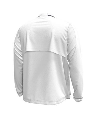 Men's White Notre Dame Fighting Irish Motivate Long Sleeve Quarter-Zip Jacket