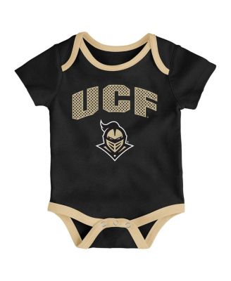 Baby Boys and Girls 3-Pack Black UCF Knights All Day Play Bodysuit Set