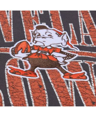 Men's Black Cleveland Browns Downtown Crew Vintage Logo Sweatshirt