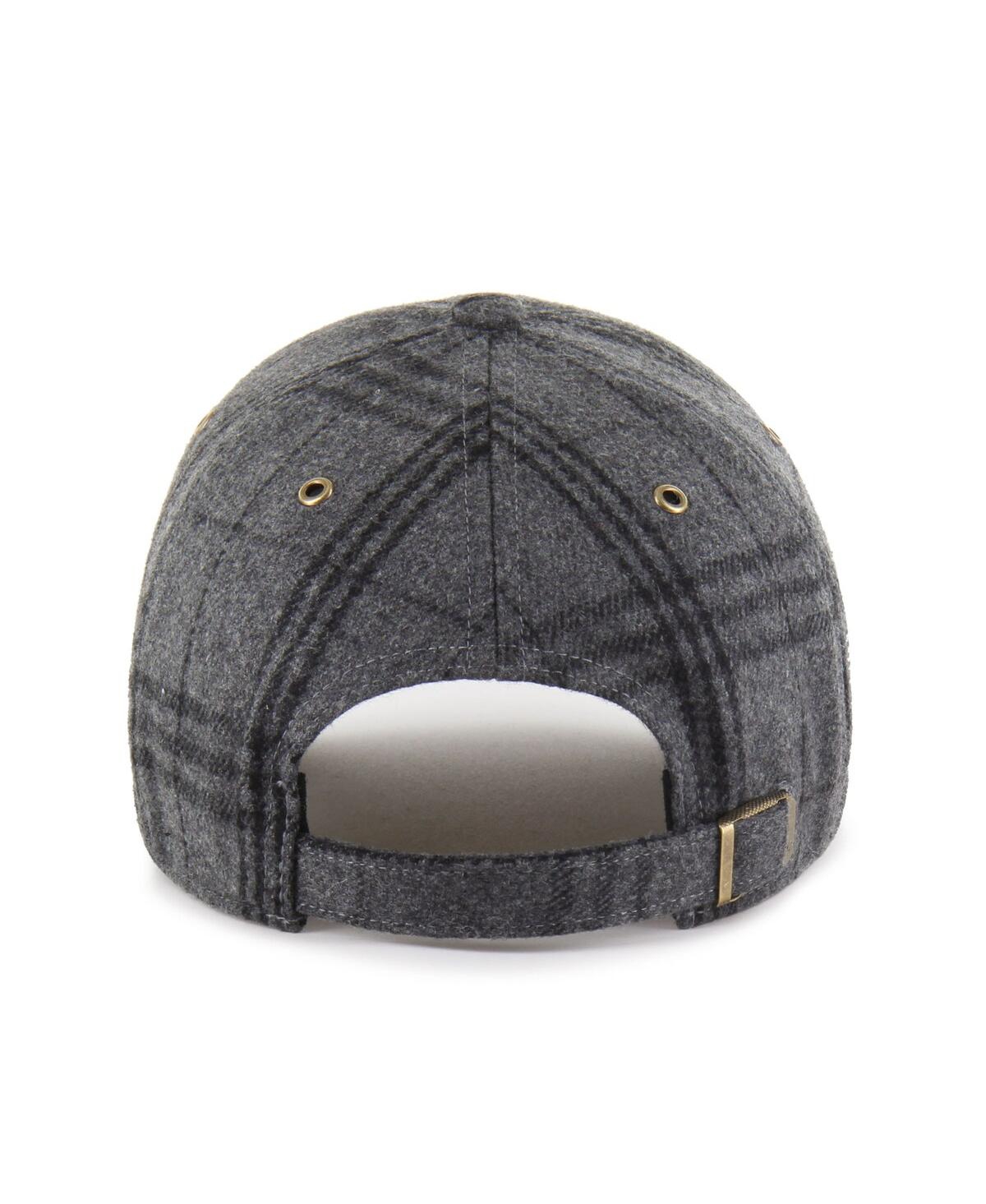 47 Brand Men's And Women's Gray Georgia Bulldogs Plaid Windowpane Clean Up Adjustable Hat In Gray