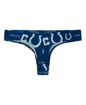 Women's Royal Indianapolis Colts Mosaic All Over Print Thong