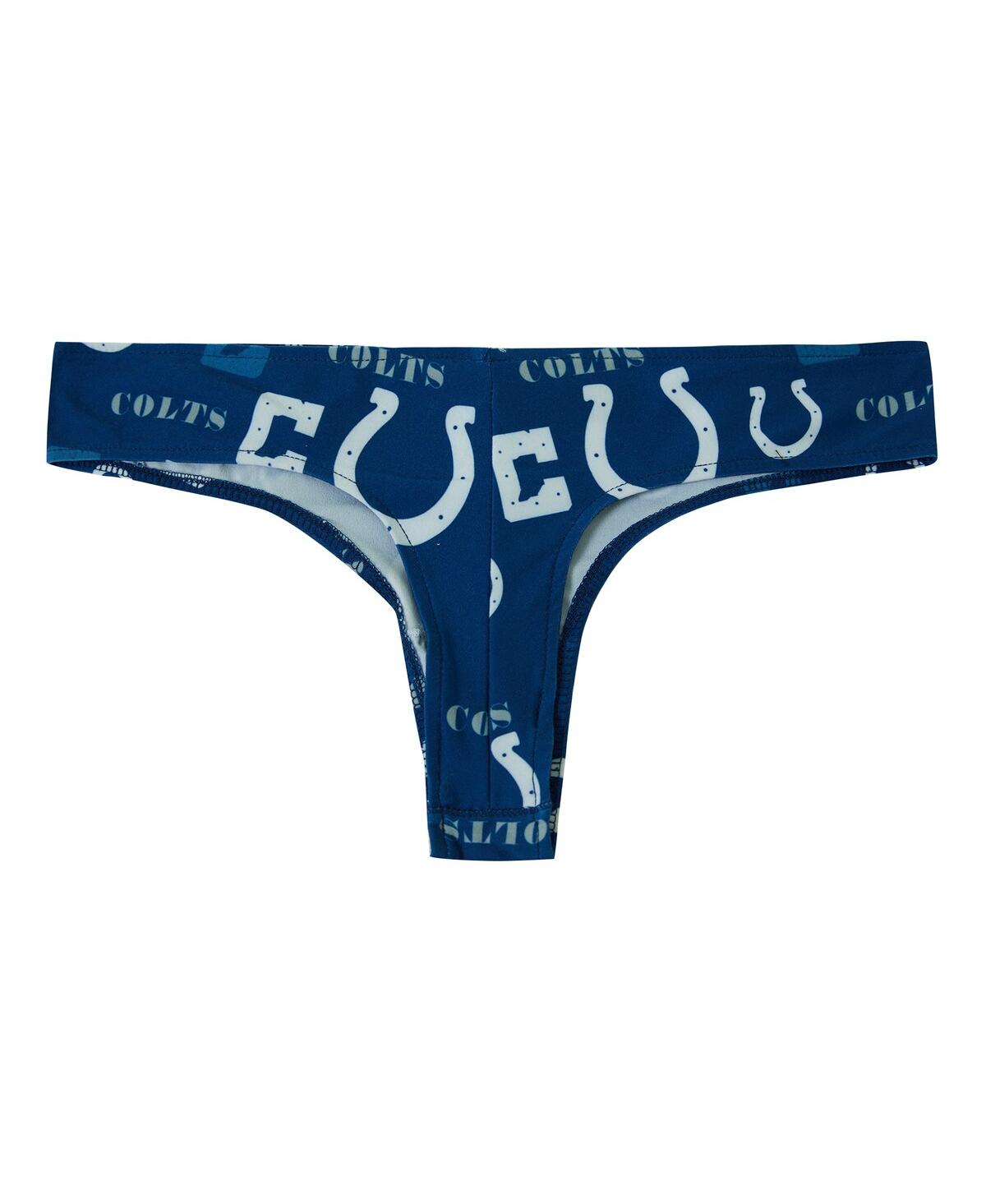Concepts Sport Women's Royal Indianapolis Colts Mosaic All Over Print Thong In Blue