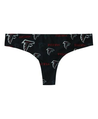Women's Black Atlanta Falcons Mosaic All Over Print Thong