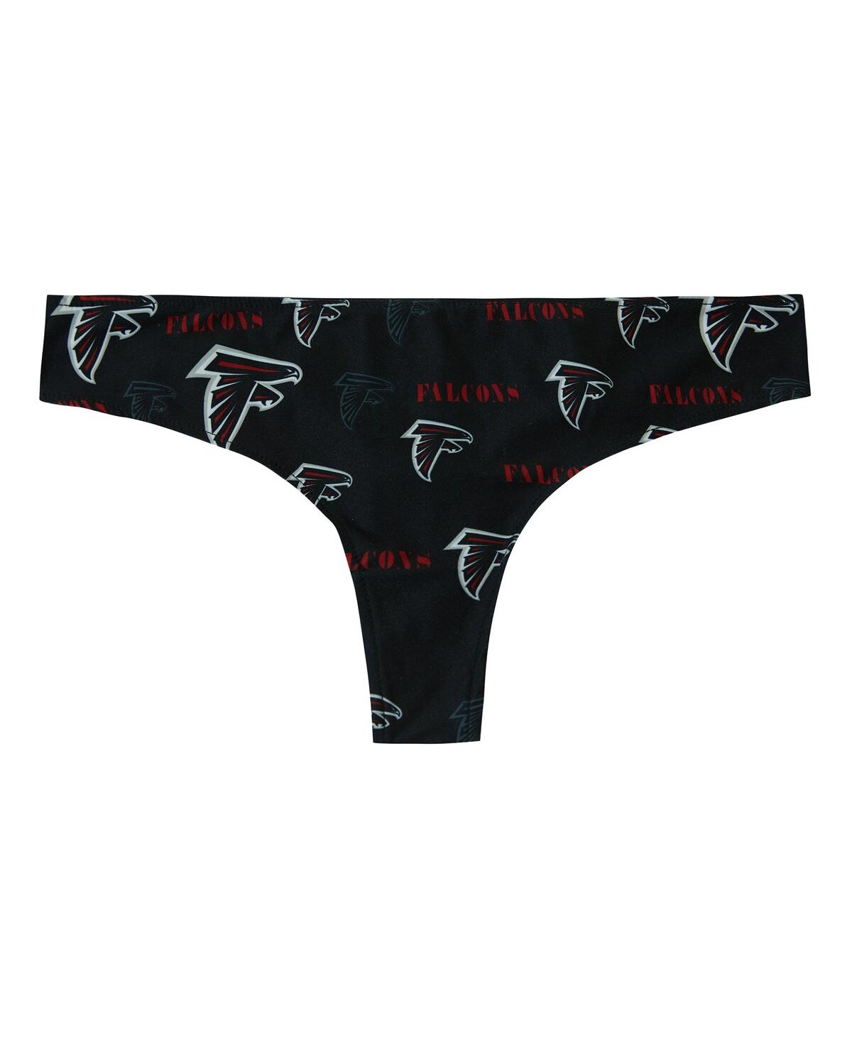 Concepts Sport Women's Black Atlanta Falcons Mosaic All Over Print Thong