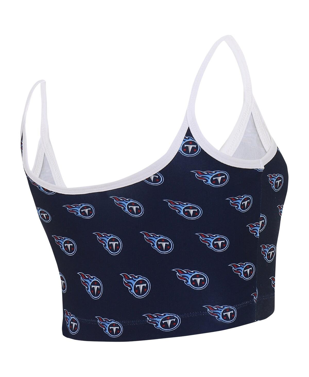 Concepts Sport Women's Navy Tennessee Titans Gauge Lounge Bralette In Blue