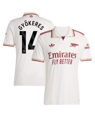 adidas - Men's Viktor Gy&ouml;keres White Arsenal 2025/26 Third Replica Player Jersey