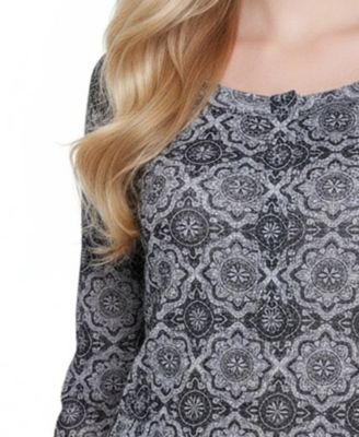 Women's Long Raglan Sleeve Mesh Top