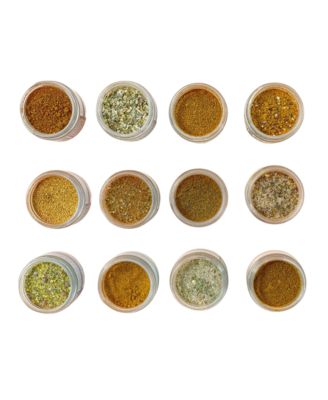Periodic Table of Flavor Glass Jar Spice Rub Set, 12-Pc.