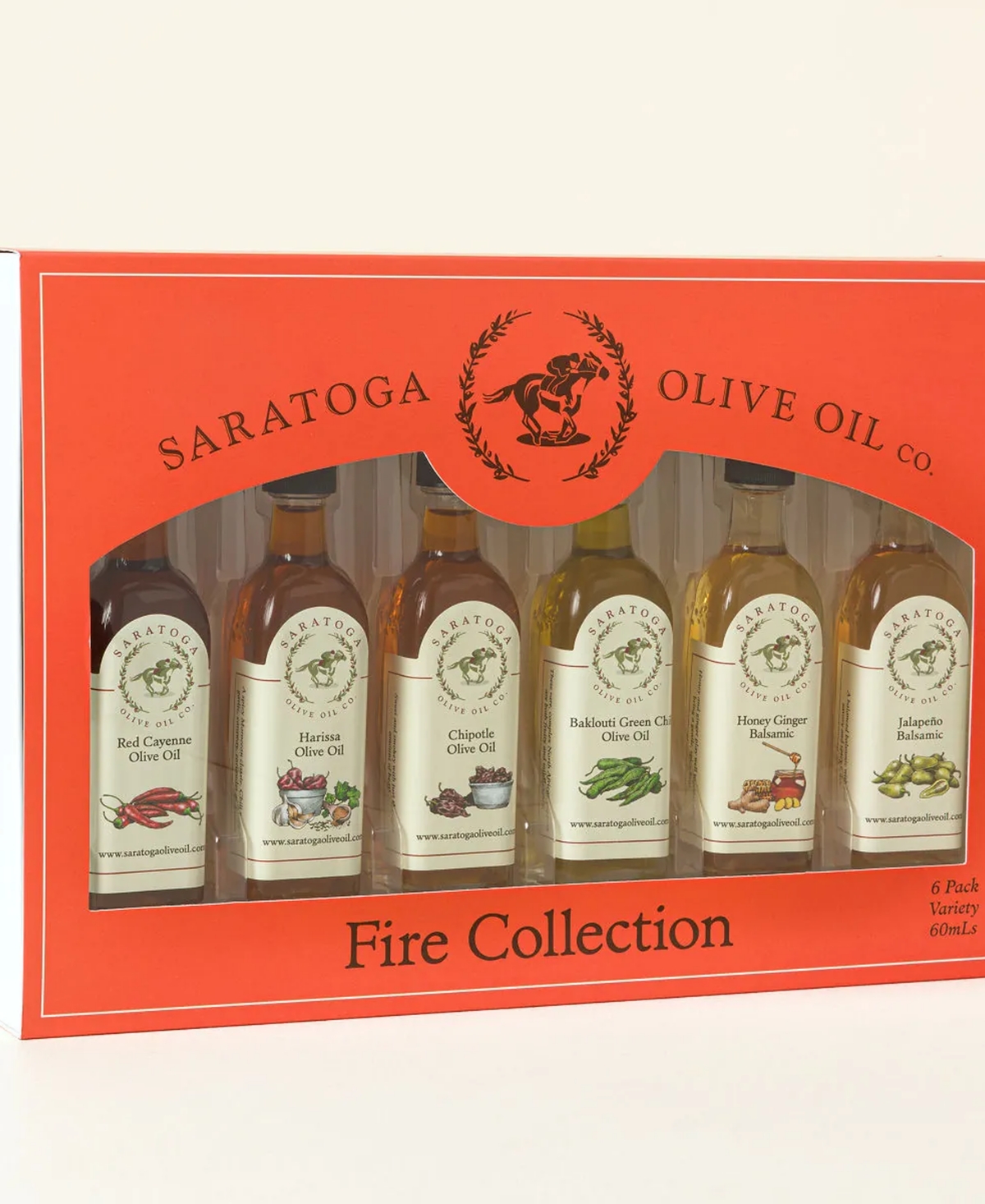 Uncommon Goods Heat Lover's Olive Oil & Balsamic Vinegar Gift Set, 6-Pc., 60 mL Each
