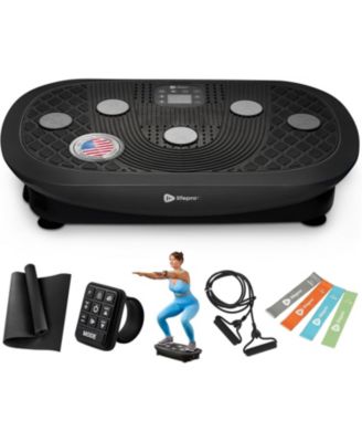 Rhythm 4D Vibration Plate Exercise Machine – Whole Body Workout Platform with Handles, Triple Motors & Remote