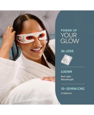 LED Red Light Therapy Mask for Eyes – Red Light LED Mask with 3 Modes, Soothing Vibration, Adjustable Strap & Rechargeable