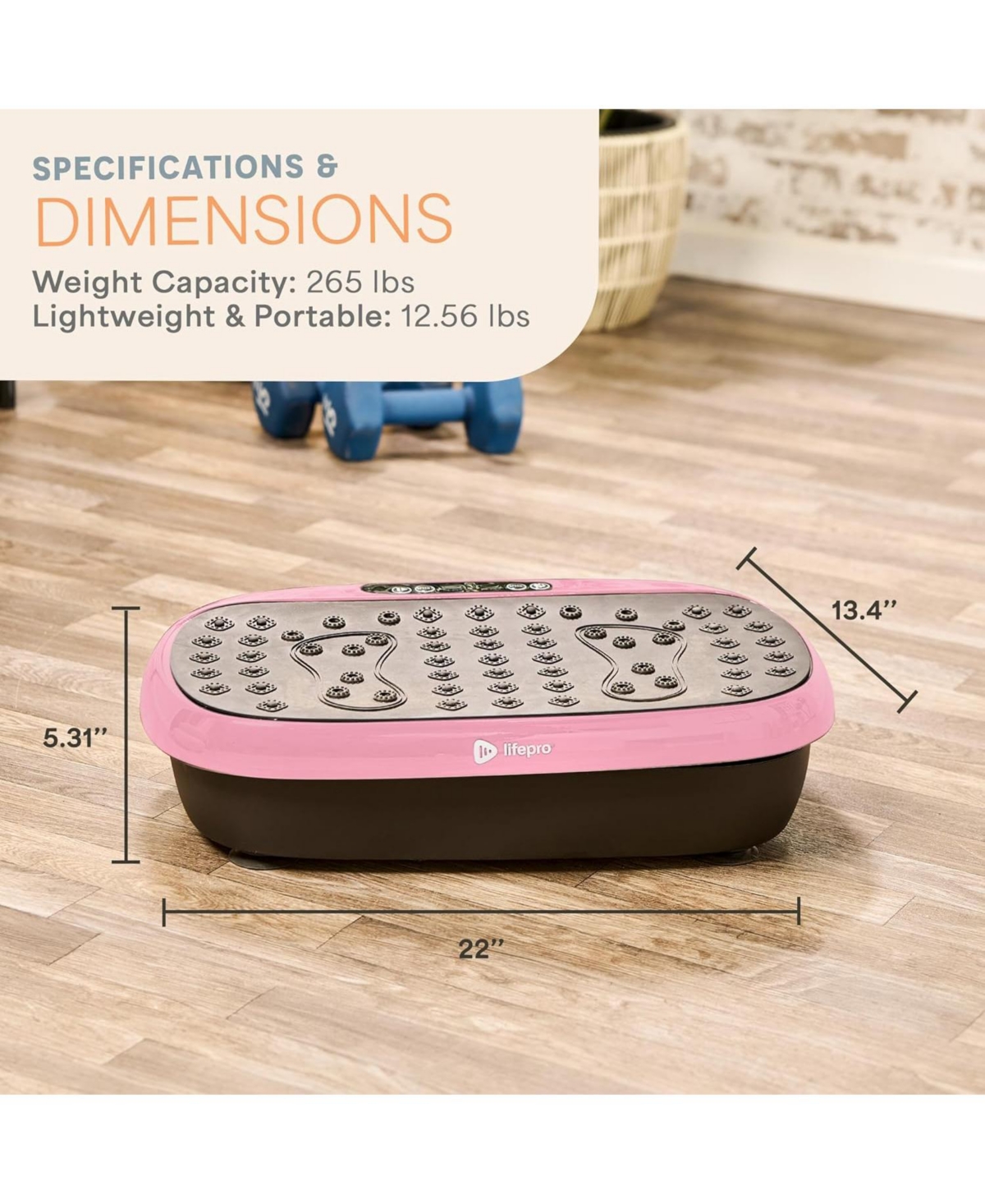 Lifepro Vibration Plate Exercise Machine – Full Body Platform with Magnetic Acupoints for Muscle Toning, Lymphatic Drainage & Recovery