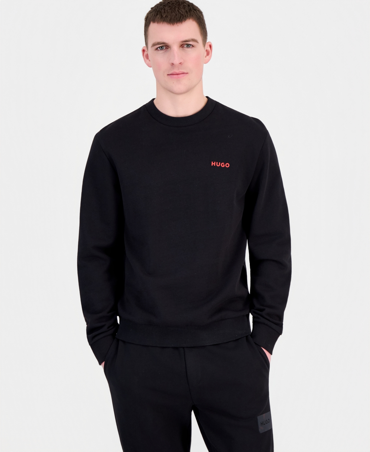 Hugo Boss Men's Cotton Logo Long-Sleeve Sweatshirt
